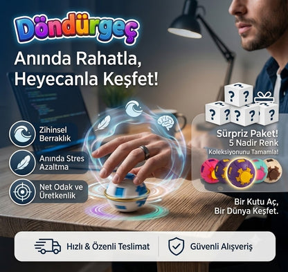 Döndürgeç Sürpriz Kutu - Yeni Nesil Fidget Odaklanma Oyuncağı Rastgele Sürpriz Renk (Blind Box)