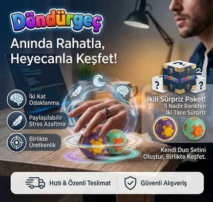 Döndürgeç Sürpriz Kutu - Yeni Nesil Fidget Odaklanma Oyuncağı Rastgele Sürpriz Renk (Blind Box)