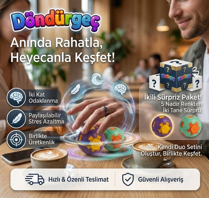 Döndürgeç Sürpriz Kutu - Yeni Nesil Fidget Odaklanma Oyuncağı Rastgele Sürpriz Renk (Blind Box)