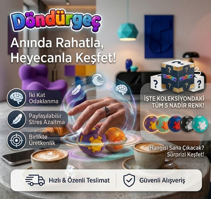 Döndürgeç Sürpriz Kutu - Yeni Nesil Fidget Odaklanma Oyuncağı Rastgele Sürpriz Renk (Blind Box)